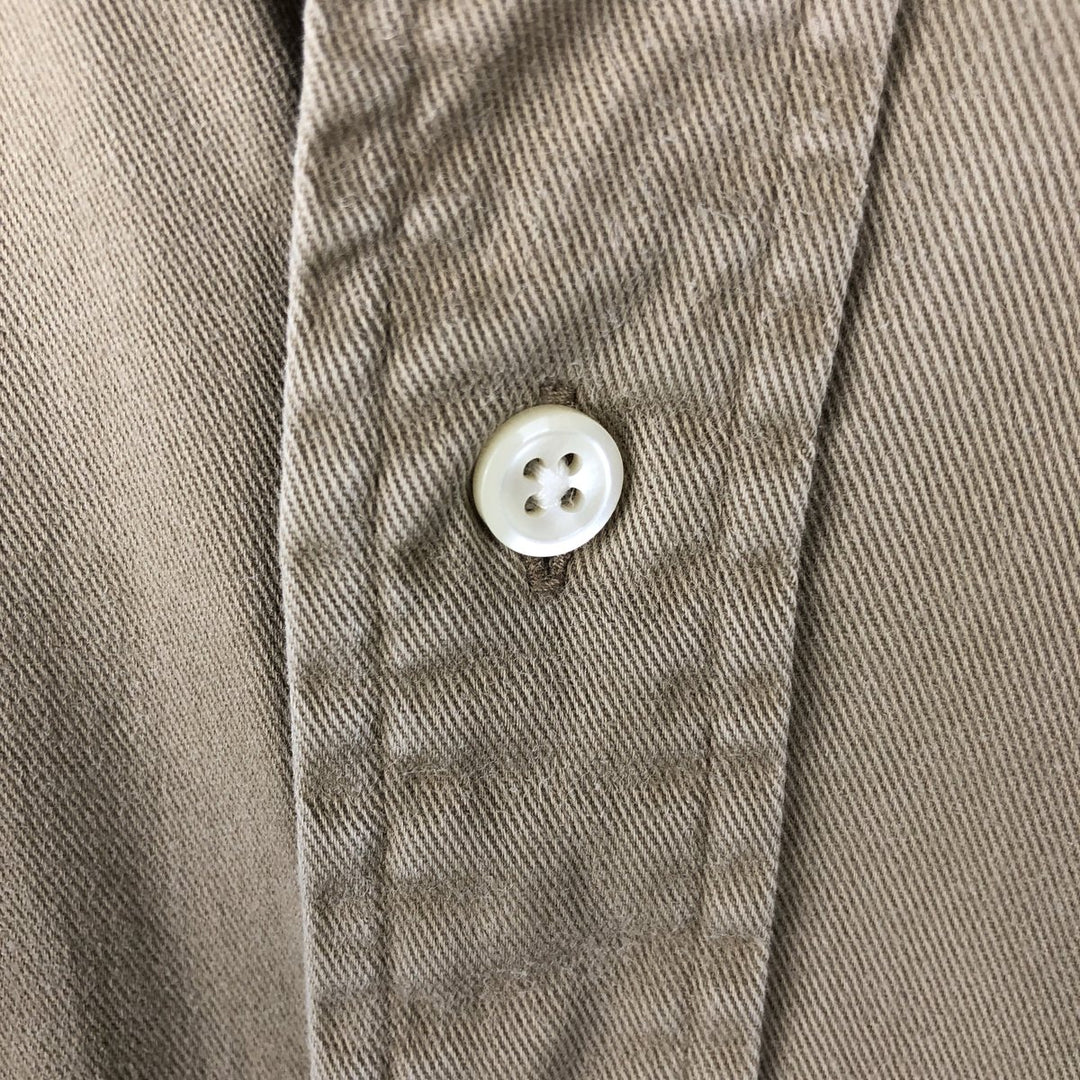 Ralph Lauren long sleeve button down shirt, men's XL size cotton Beige type Vintage Second Hand