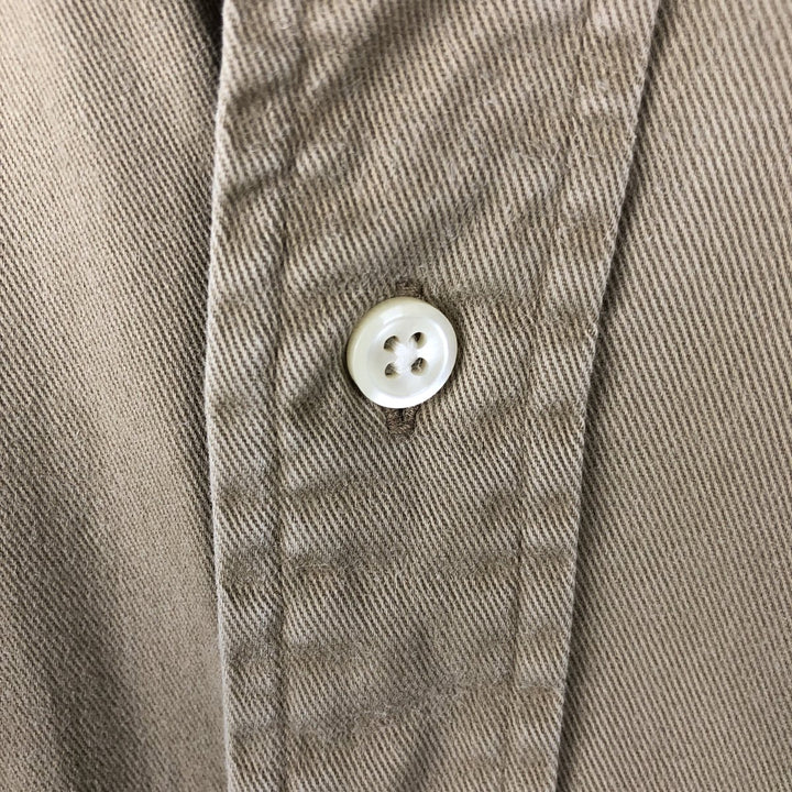 Ralph Lauren long sleeve button down shirt, men's XL size cotton Beige type Vintage Second Hand
