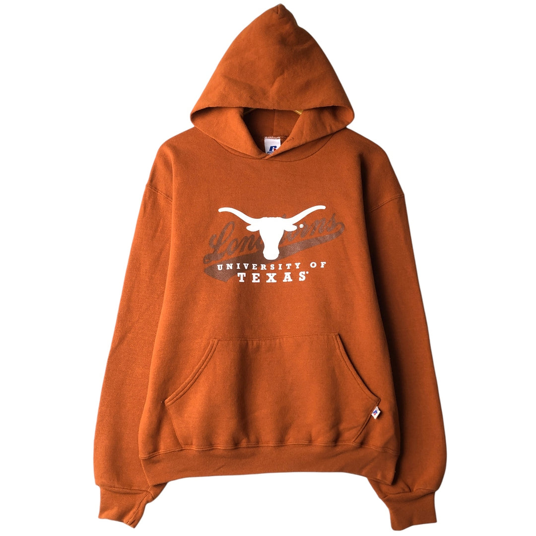 Russell College Sweatshirt Pullover Hoodie, Men's Size M cotton brown type Vintage Second Hand