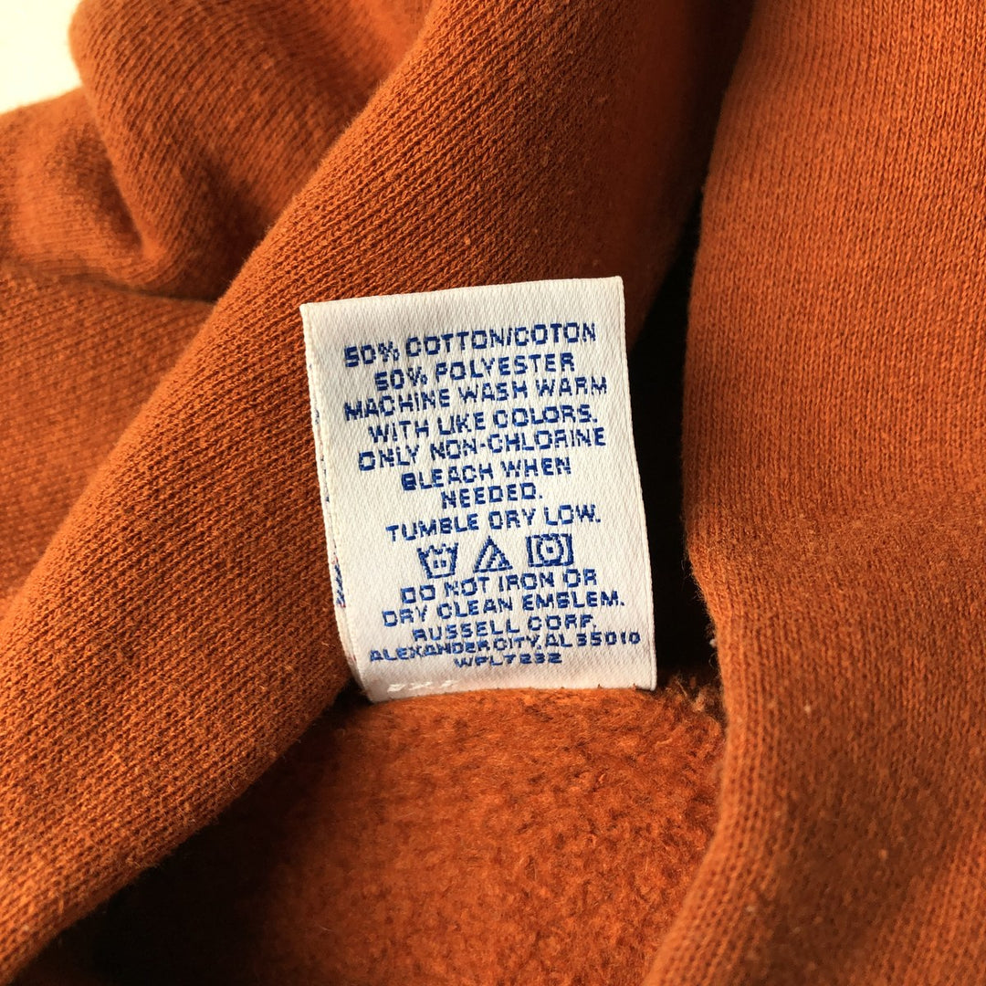 Russell College Sweatshirt Pullover Hoodie, Men's Size M cotton brown type Vintage Second Hand