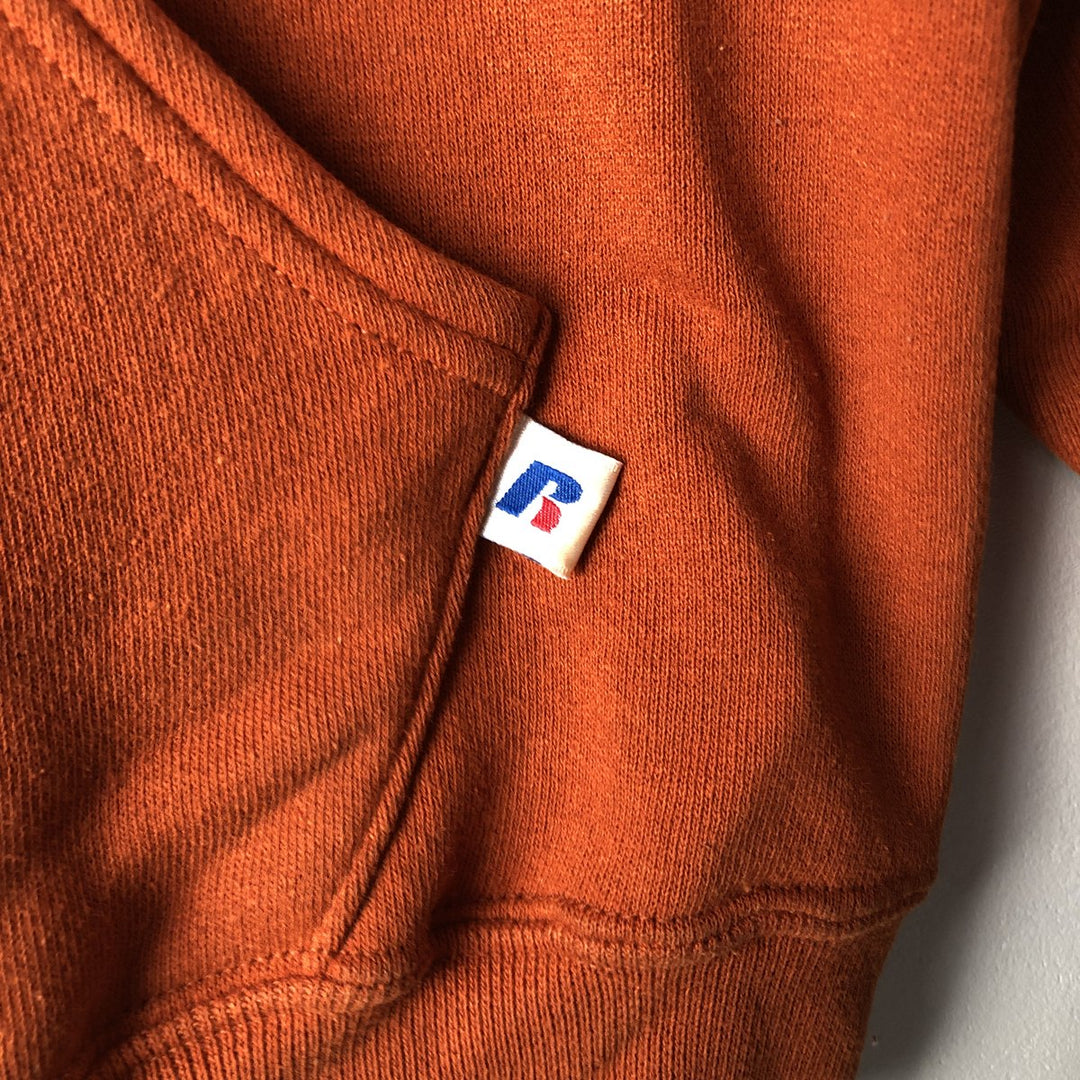 Russell College Sweatshirt Pullover Hoodie, Men's Size M cotton brown type Vintage Second Hand