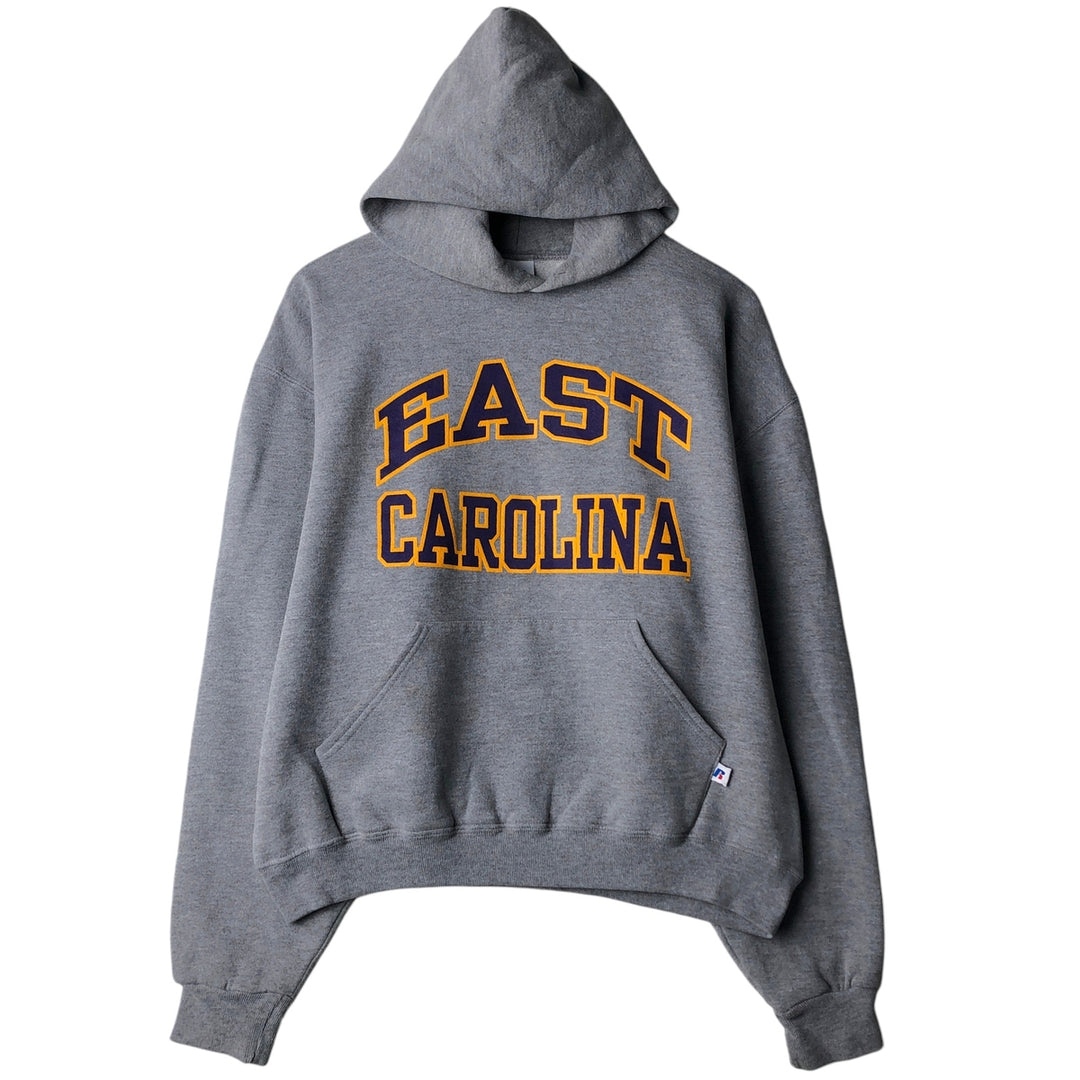 Russell College Sweatshirt Pullover Hoodie, Men's Size L polyester gray type Vintage Second Hand