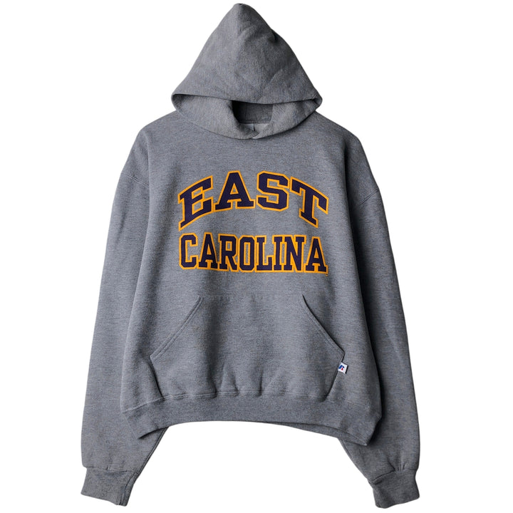 Russell College Sweatshirt Pullover Hoodie, Men's Size L polyester gray type Vintage Second Hand