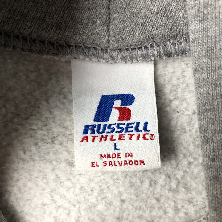 Russell College Sweatshirt Pullover Hoodie, Men's Size L polyester gray type Vintage Second Hand