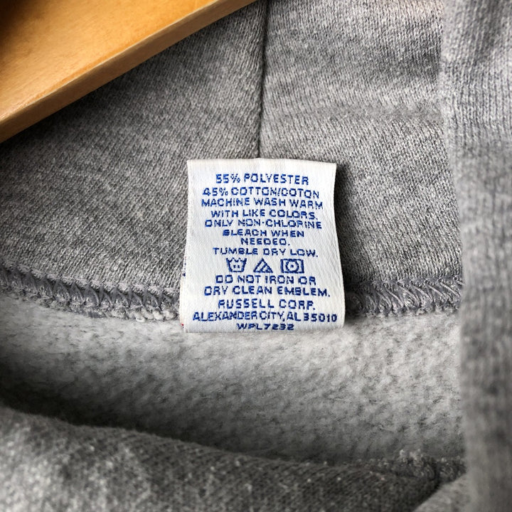 Russell College Sweatshirt Pullover Hoodie, Men's Size L polyester gray type Vintage Second Hand