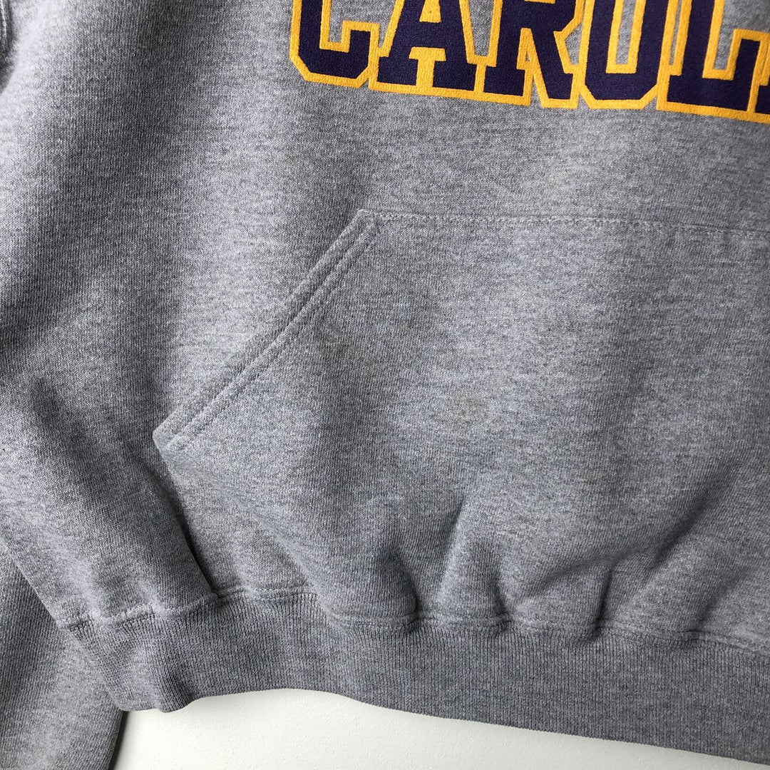 Russell College Sweatshirt Pullover Hoodie, Men's Size L polyester gray type Vintage Second Hand