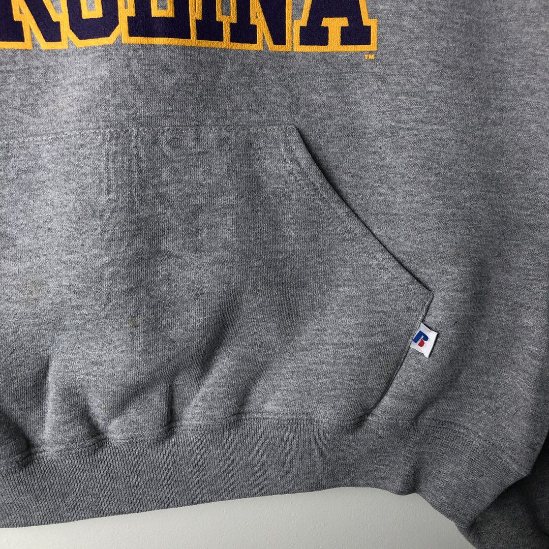 Russell College Sweatshirt Pullover Hoodie, Men's Size L polyester gray type Vintage Second Hand