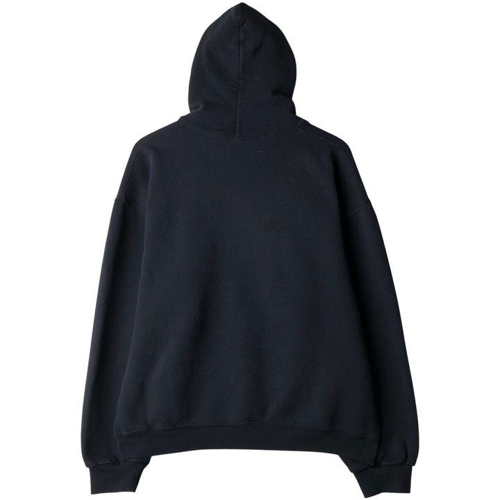 Russell College Sweatshirt Pullover Hoodie, Men's Size L cotton black type Vintage Second Hand