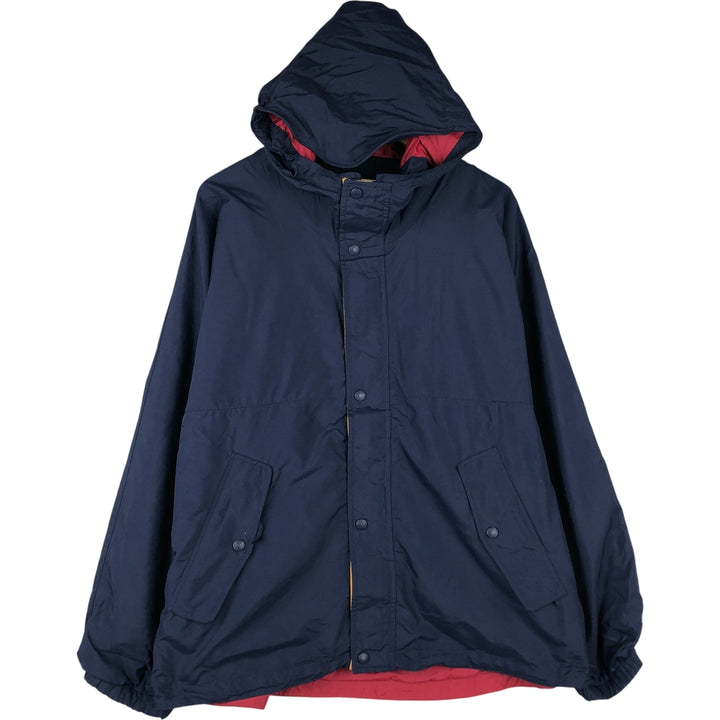 Eddie Bauer Mountain Parka Shell Jacket, Men's Size L Nylon navy blue type Vintage Second Hand