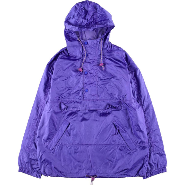 Vintage 80s-90'S Eddie Bauer Ripstop Anorak Parka with Black Tag, Made in USA, Men's Size Medium Nylon Purple type blue-purple Vintage Second Hand