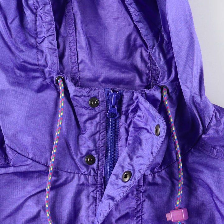 Vintage 80s-90'S Eddie Bauer Ripstop Anorak Parka with Black Tag, Made in USA, Men's Size Medium Nylon Purple type blue-purple Vintage Second Hand