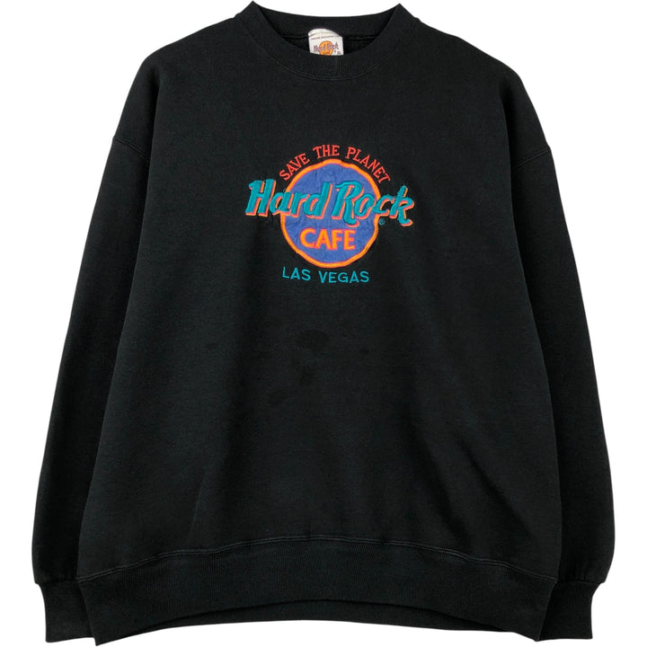 80s-90'S Jerseys Hard Rock Cafe Advertising Sweatshirt, Made in USA, Men's Size XL cotton black type Vintage Second Hand