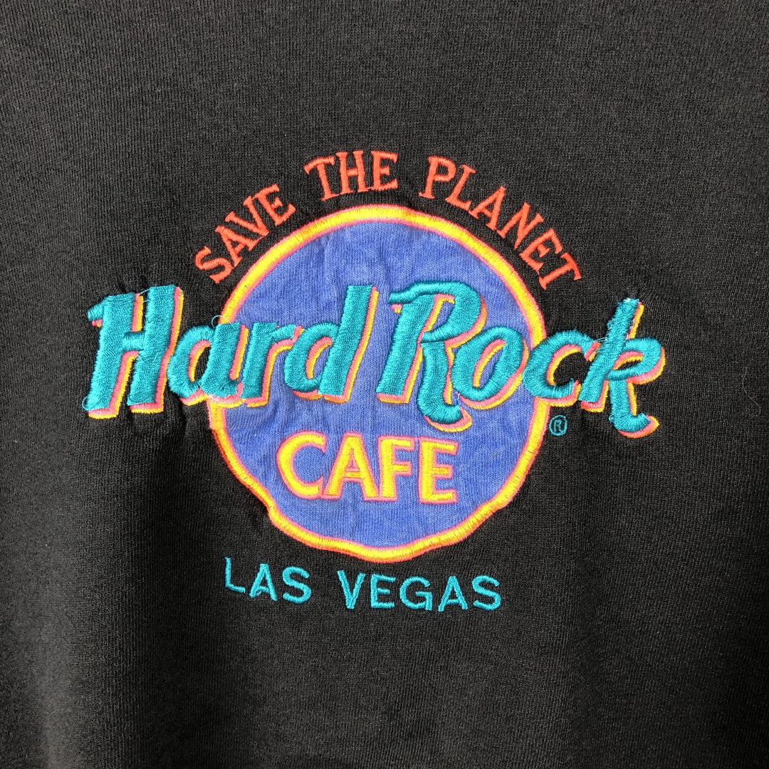 80s-90'S Jerseys Hard Rock Cafe Advertising Sweatshirt, Made in USA, Men's Size XL cotton black type Vintage Second Hand