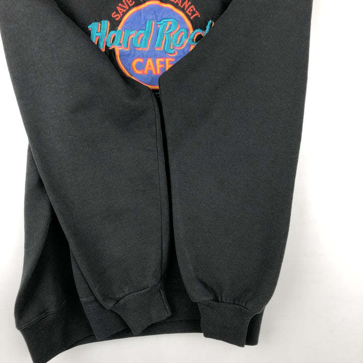 80s-90'S Jerseys Hard Rock Cafe Advertising Sweatshirt, Made in USA, Men's Size XL cotton black type Vintage Second Hand