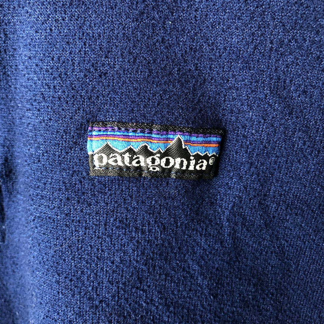 80s-90'S Patagonia Capilene Henley Fleece Top, Made in USA, Men's Size M polyester navy blue type Vintage Second Hand