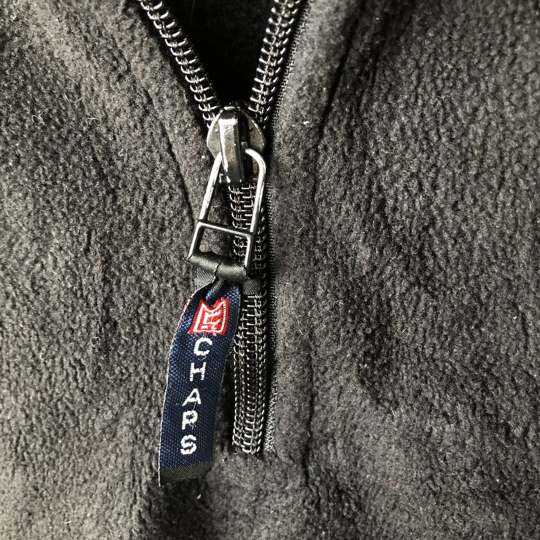 Ralph Lauren Chaps Half-Zip Fleece Pullover, Men's XL polyester black type Vintage Second Hand