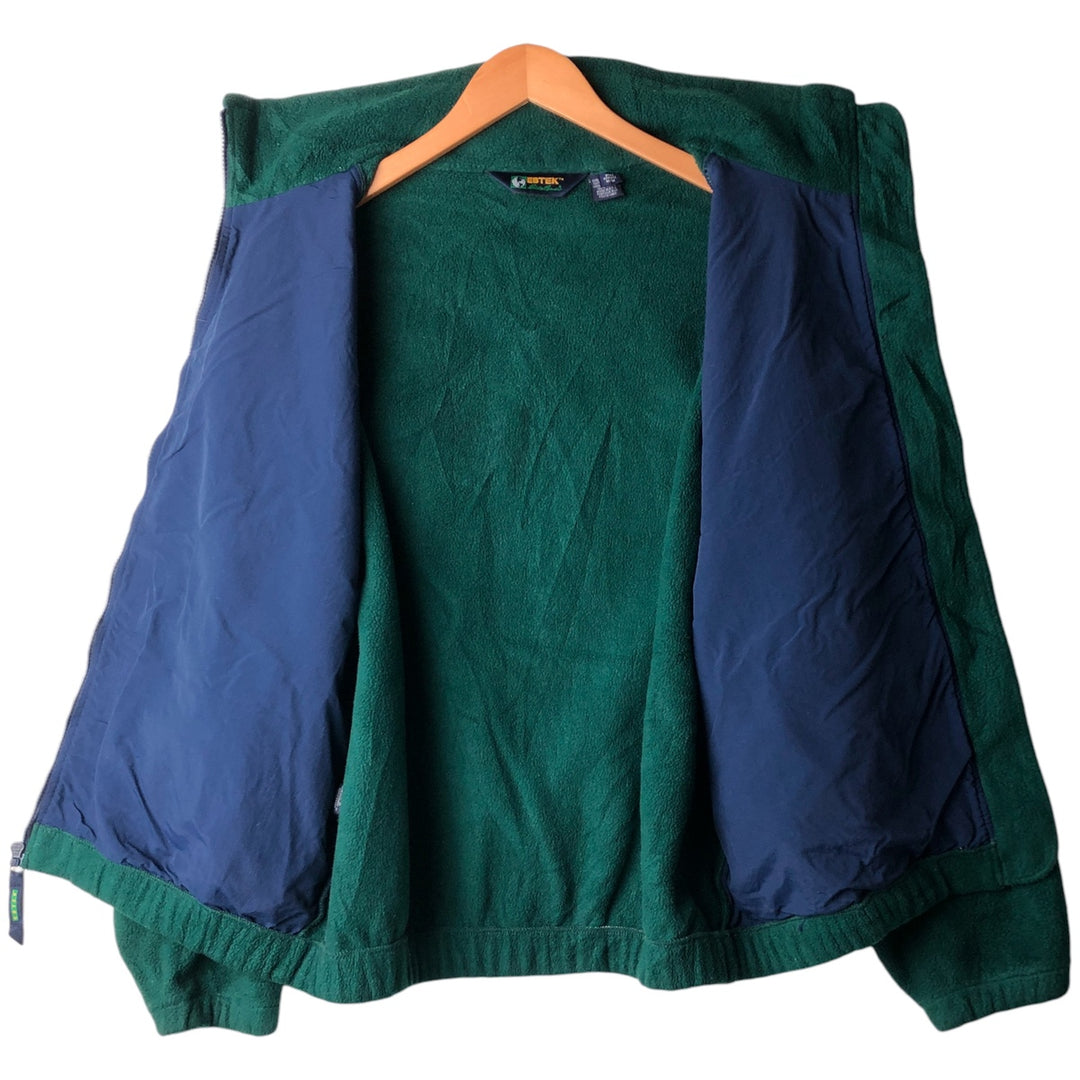 Vintage 90'S Eddie Bauer EBTEK fleece jacket, made in the USA, size M. polyester green type Vintage Second Hand