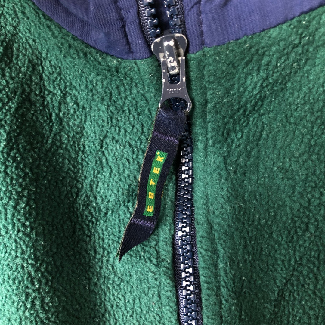 Vintage 90'S Eddie Bauer EBTEK fleece jacket, made in the USA, size M. polyester green type Vintage Second Hand