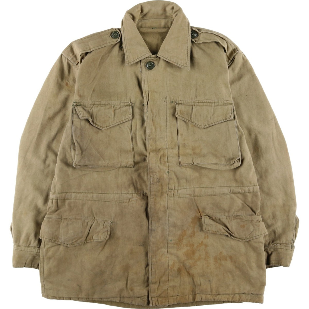 Vintage military field jacket, men's size M unclear Khaki type beige Vintage Second Hand