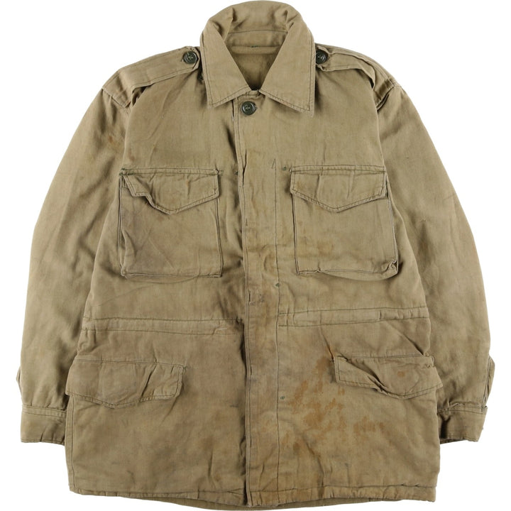 Vintage military field jacket, men's size M unclear Khaki type beige Vintage Second Hand