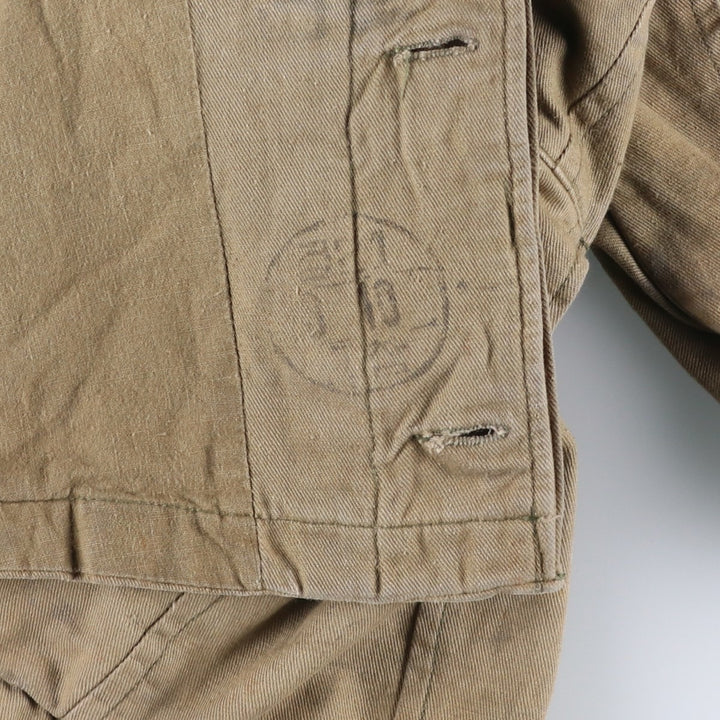 Vintage military field jacket, men's size M unclear Khaki type beige Vintage Second Hand