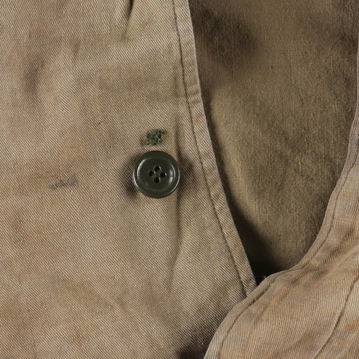 Vintage military field jacket, men's size M unclear Khaki type beige Vintage Second Hand