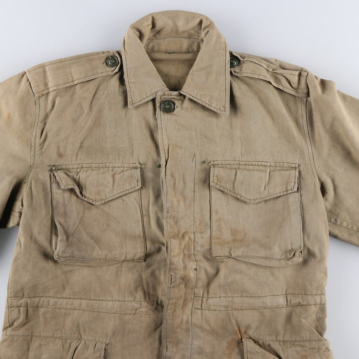 Vintage military field jacket, men's size M unclear Khaki type beige Vintage Second Hand