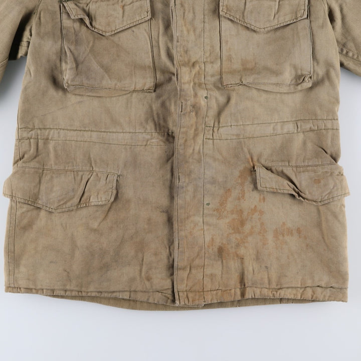 Vintage military field jacket, men's size M unclear Khaki type beige Vintage Second Hand