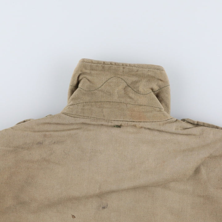 Vintage military field jacket, men's size M unclear Khaki type beige Vintage Second Hand