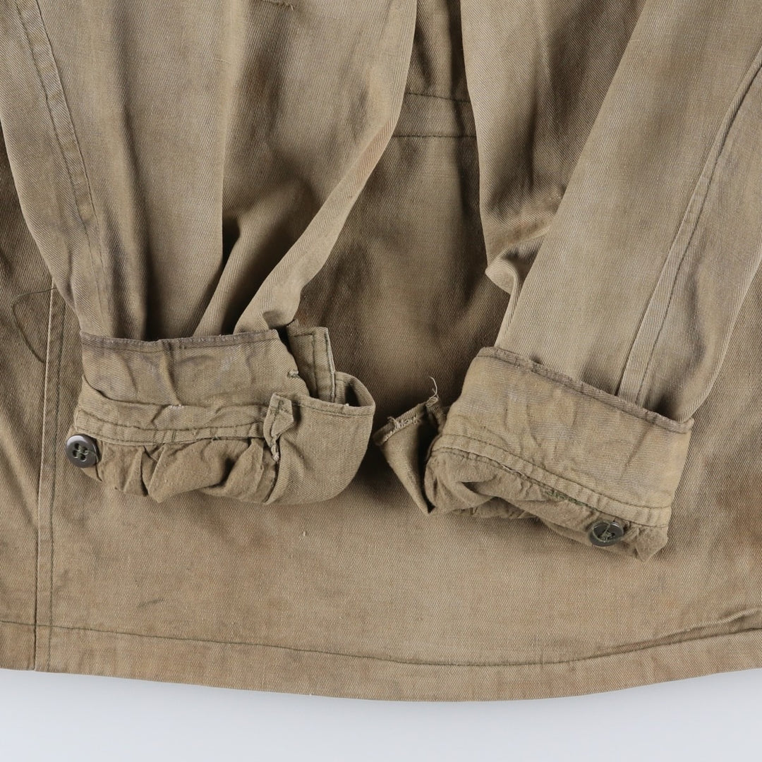 Vintage military field jacket, men's size M unclear Khaki type beige Vintage Second Hand