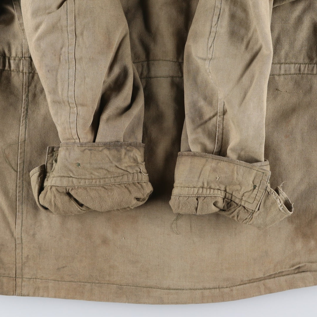 Vintage military field jacket, men's size M unclear Khaki type beige Vintage Second Hand