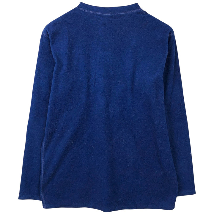 90s-00'S Patagonia Capilene Henley Fleece Top, Made in USA, Men's Size M polyester Navy blue Vintage Second Hand