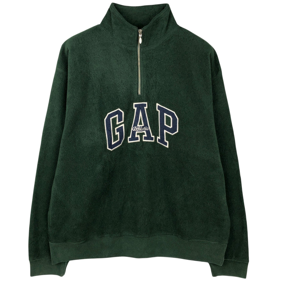 90'S GAP Vintage Half-Zip Fleece Pullover, Men's Size L polyester Green type dark green Vintage Second Hand
