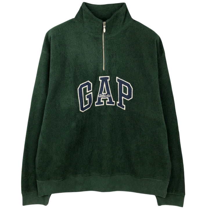 90'S GAP Vintage Half-Zip Fleece Pullover, Men's Size L polyester Green type dark green Vintage Second Hand