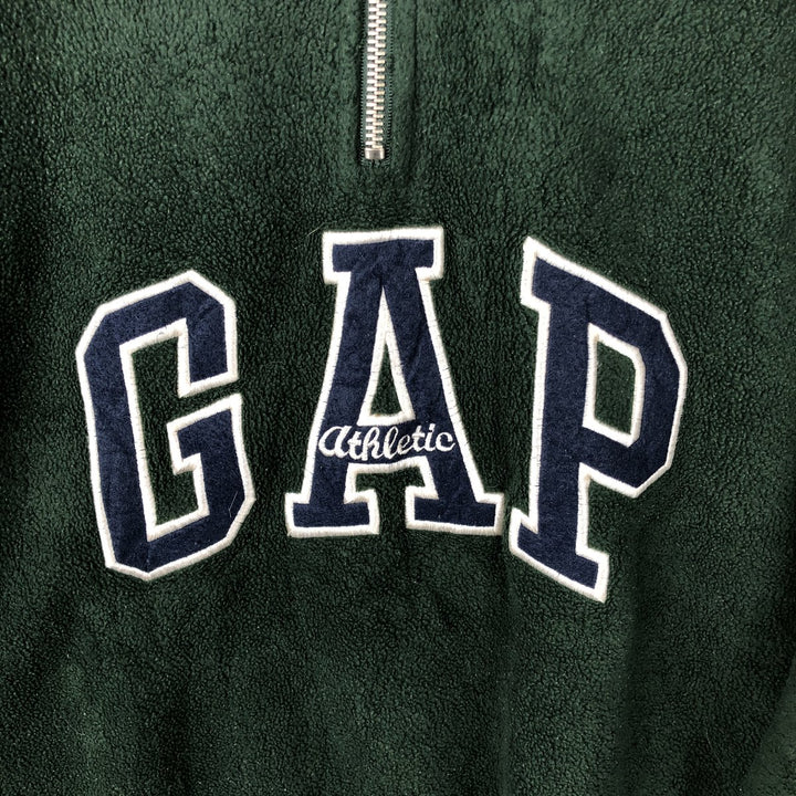 90'S GAP Vintage Half-Zip Fleece Pullover, Men's Size L polyester Green type dark green Vintage Second Hand
