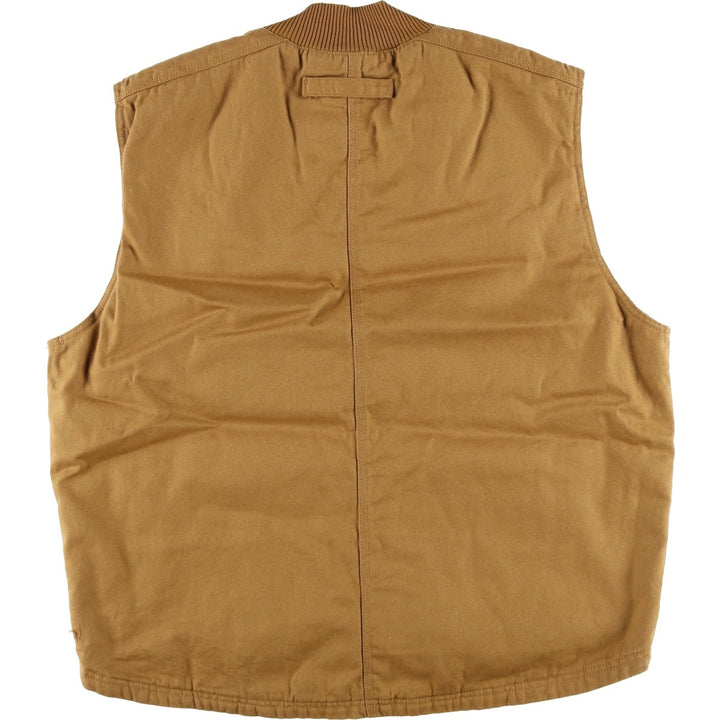 Dickies WORK padded duck vest, men's size XL cotton brown type Vintage Second Hand