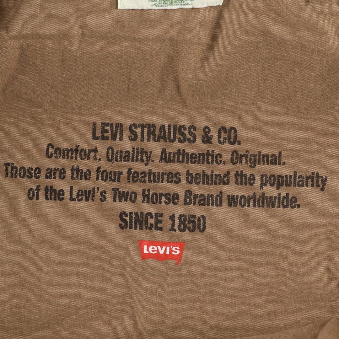 90'S Levi's Cotton Down Vest, Men's Size Small cotton beige type brown Vintage Second Hand