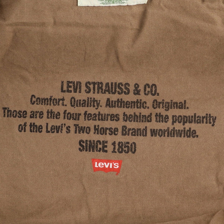 90'S Levi's Cotton Down Vest, Men's Size Small cotton beige type brown Vintage Second Hand