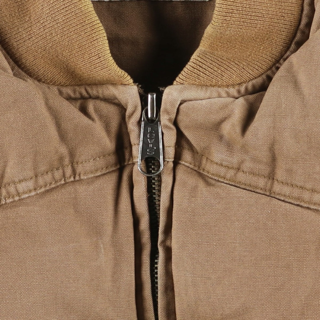 90'S Levi's Cotton Down Vest, Men's Size Small cotton beige type brown Vintage Second Hand
