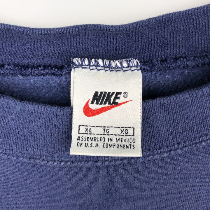 90'S Nike One Point Logo Sweatshirt, Men's XL Size Vintage cotton navy blue type Vintage Second Hand