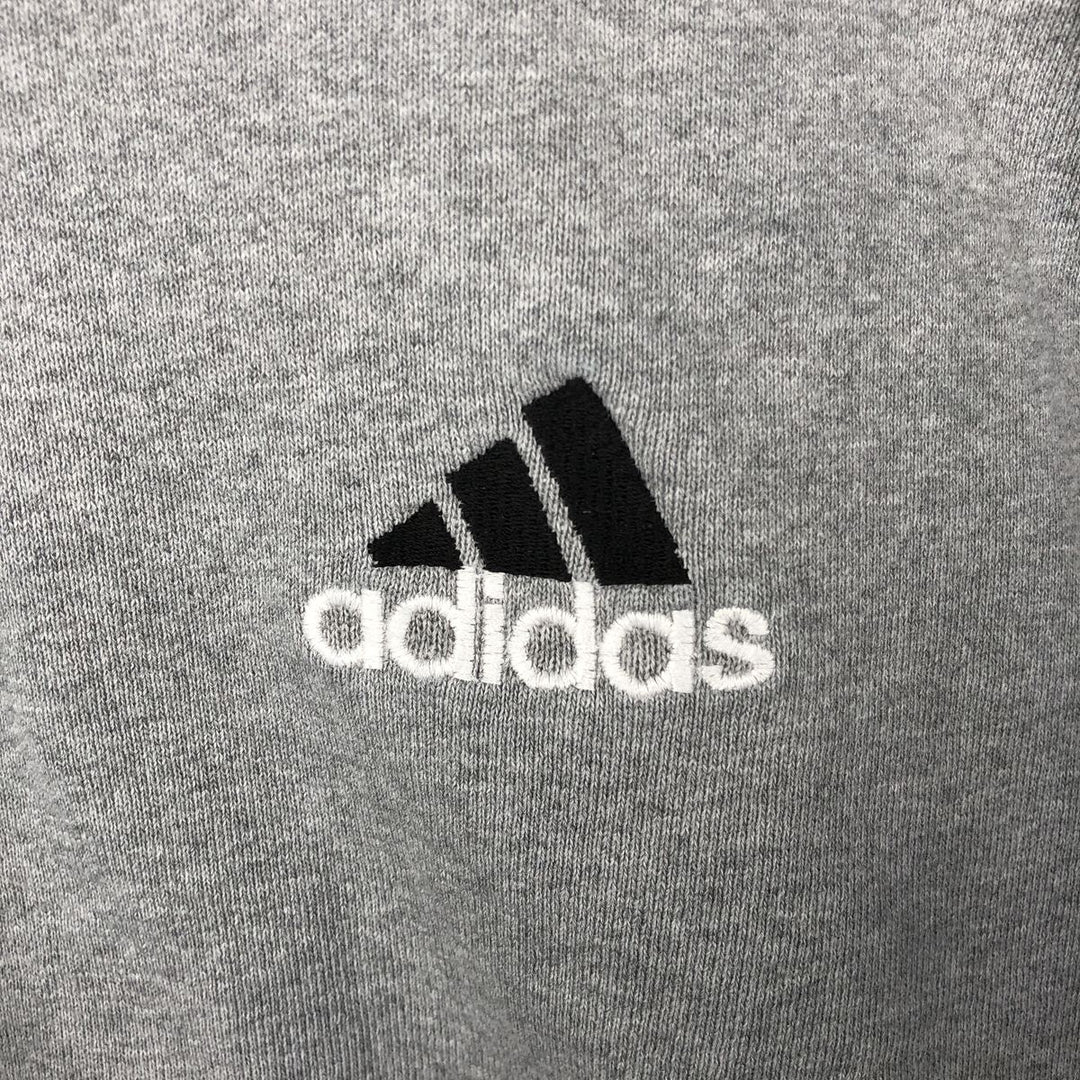 Vintage 90'S Adidas One-Point Logo Sweatshirt, Made in USA, Men's Size L cotton gray type Vintage Second Hand
