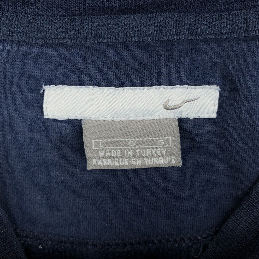 Nike One Point Logo Sweatshirt, Trainer, Men's Size L cotton navy blue type Vintage Second Hand