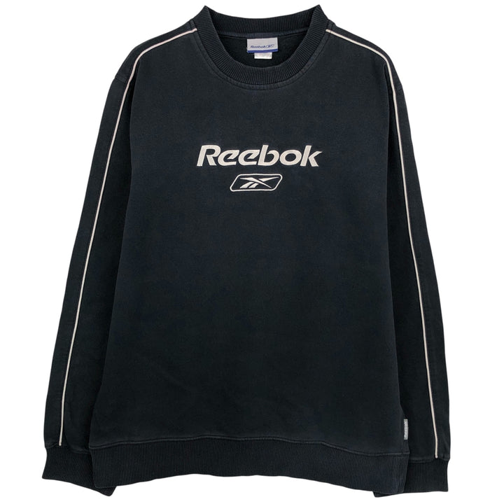 Reebok logo sweatshirt, men's size XS cotton black type Vintage Second Hand