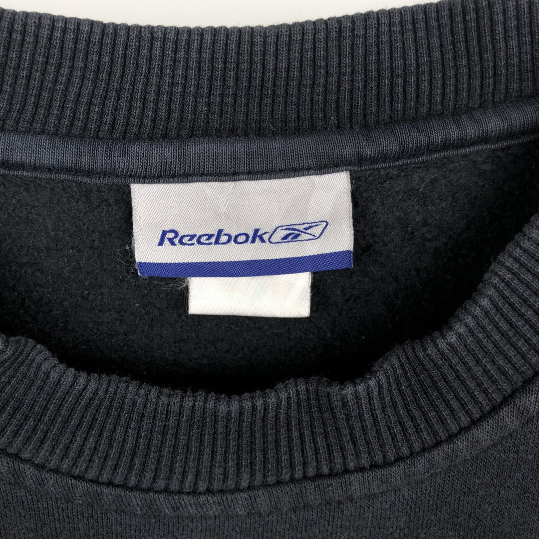 Reebok logo sweatshirt, men's size XS cotton black type Vintage Second Hand