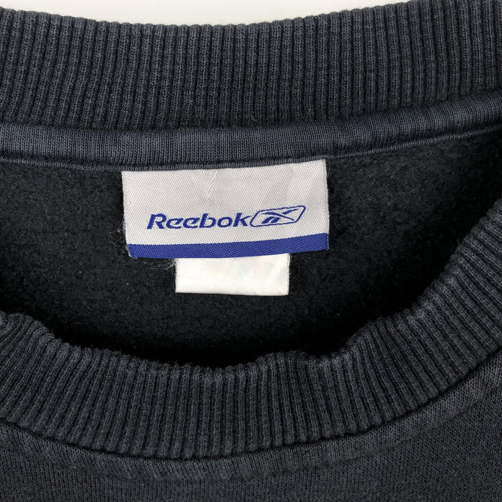 Reebok logo sweatshirt, men's size XS cotton black type Vintage Second Hand
