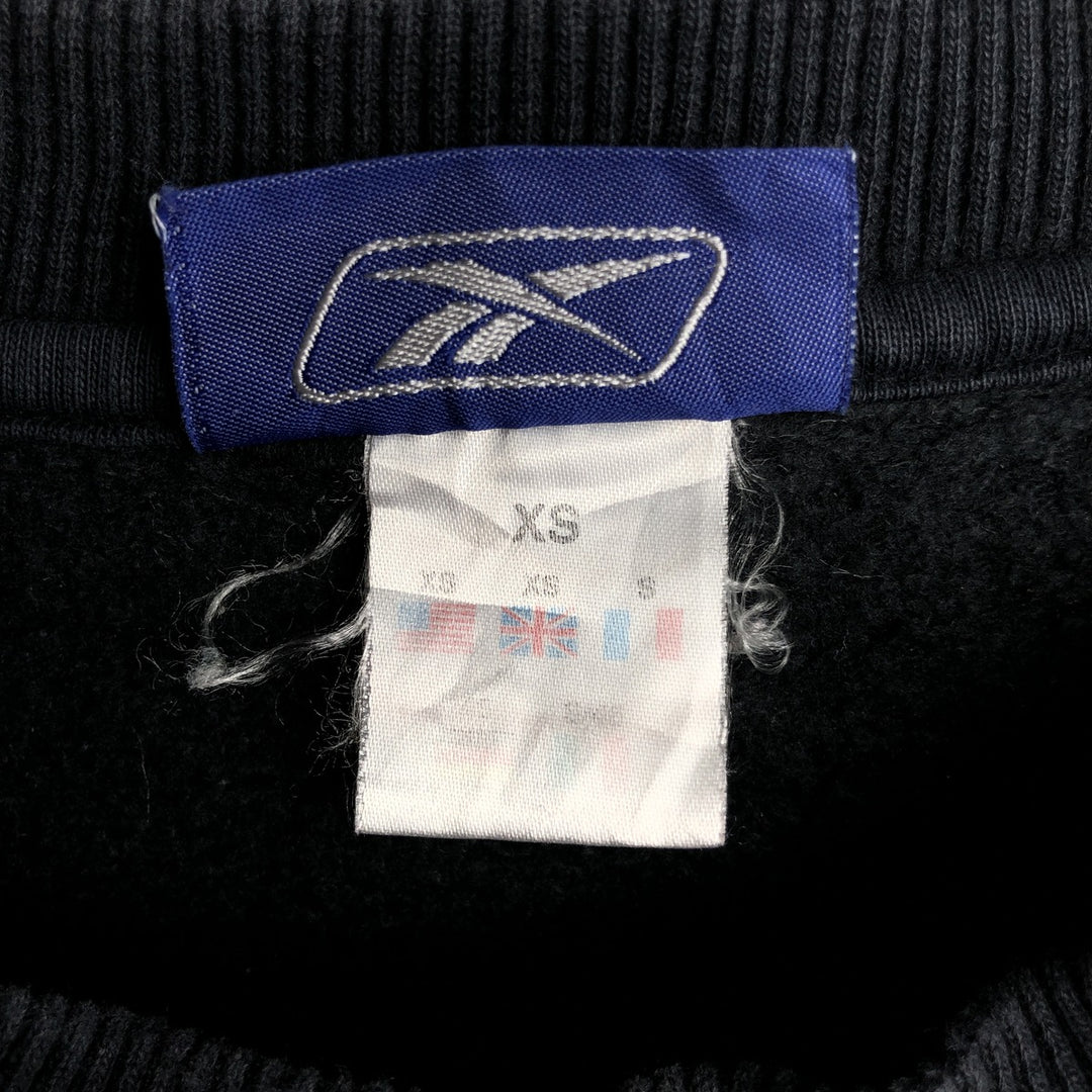 Reebok logo sweatshirt, men's size XS cotton black type Vintage Second Hand