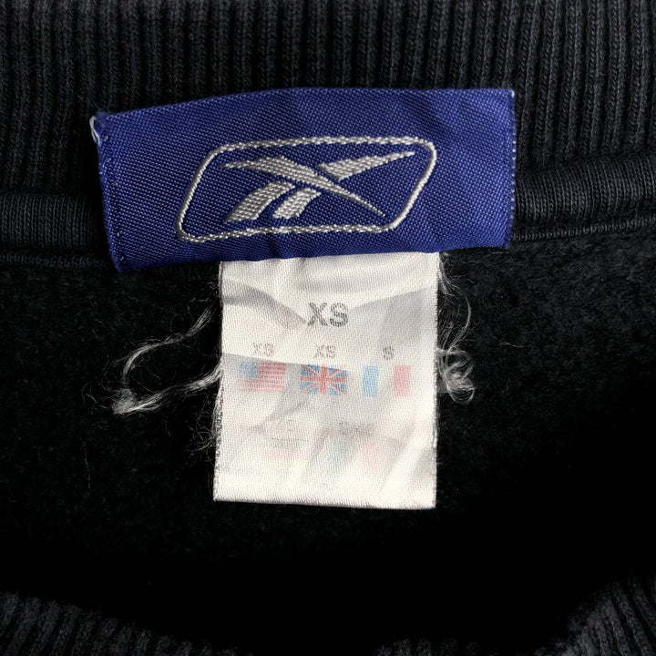 Reebok logo sweatshirt, men's size XS cotton black type Vintage Second Hand