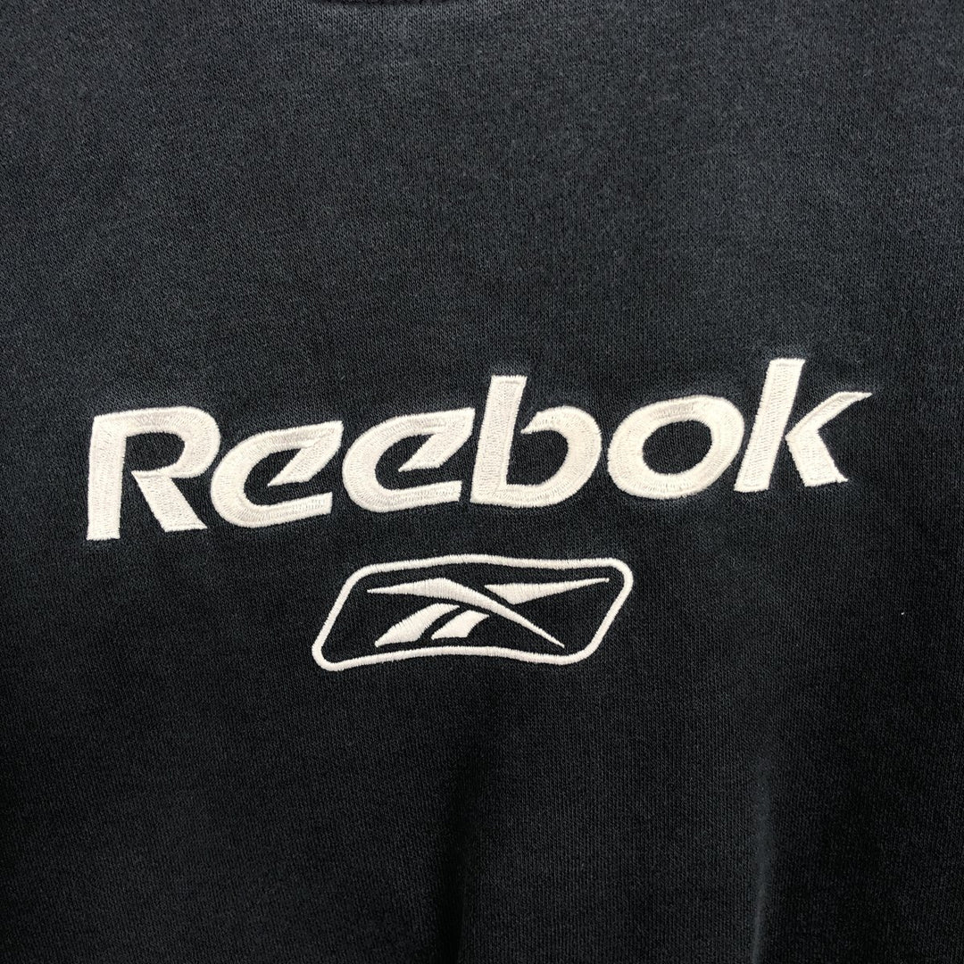 Reebok logo sweatshirt, men's size XS cotton black type Vintage Second Hand