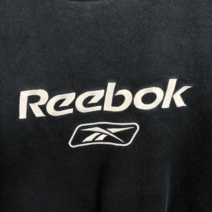 Reebok logo sweatshirt, men's size XS cotton black type Vintage Second Hand