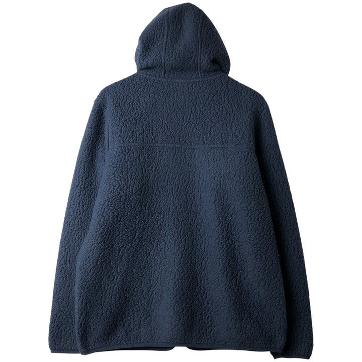 Patagonia Retro Pile Hoody 22806FA19 Fleece Full-Zip Hoodie, Women's, Size XL recycled polyester navy blue type Vintage Second Hand